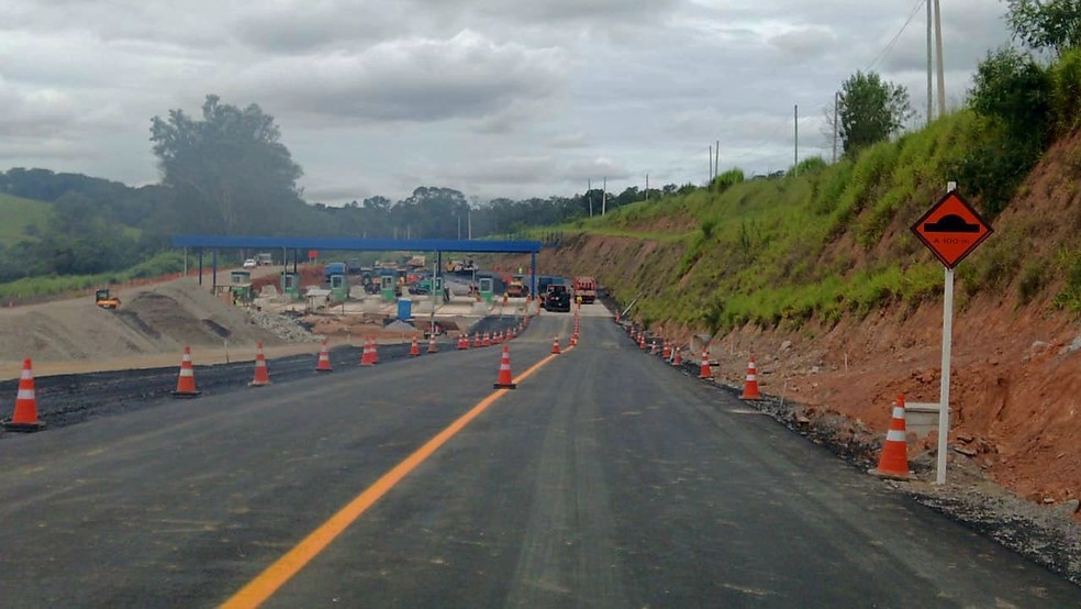 EPR muda o tráfego na CMG-491, por conta da construção de praça de pedágio — Foto: Divulgação/ EPR Vias do Café