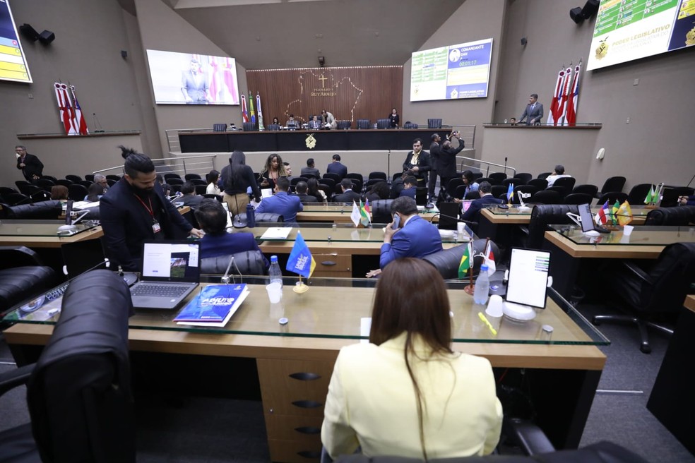 Plenário Ruy Araújo na Assembleia Legislativa do Amazonas, onde será feita votação. — Foto: Danilo Mello / Aleam