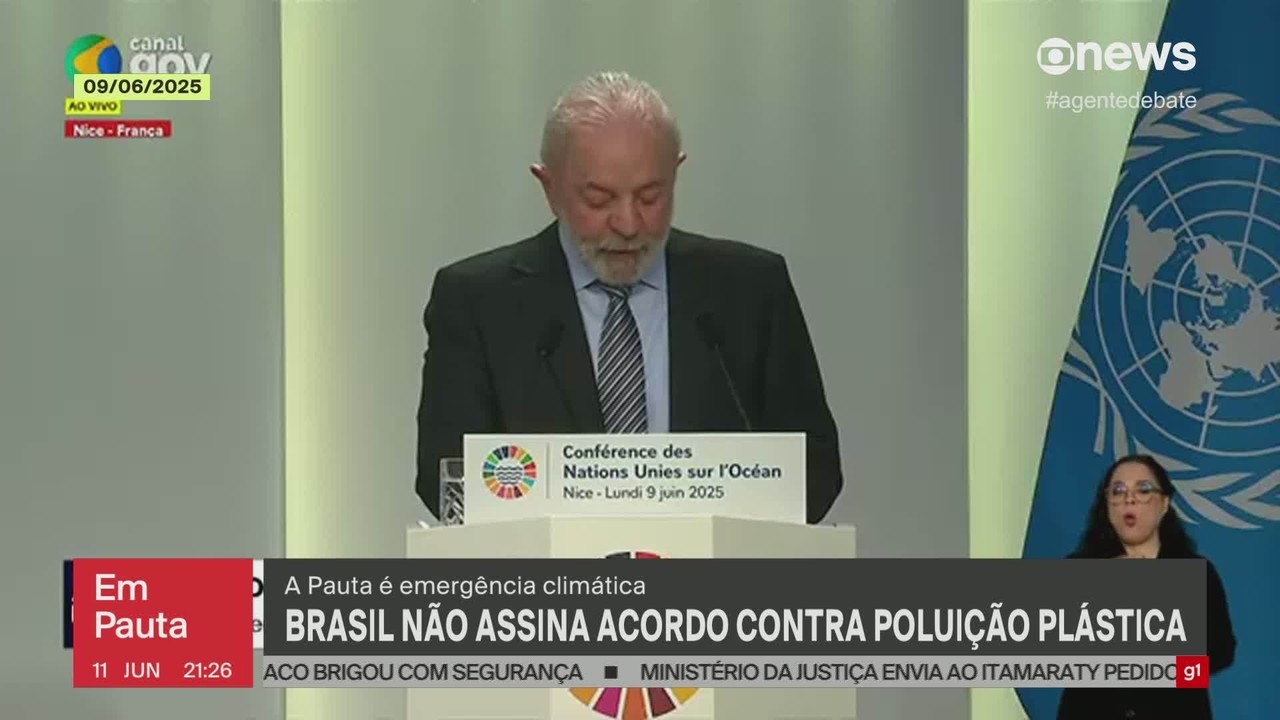 Brasil nÃ£o assina acordo contra poluiÃ§Ã£o plÃ¡stica 