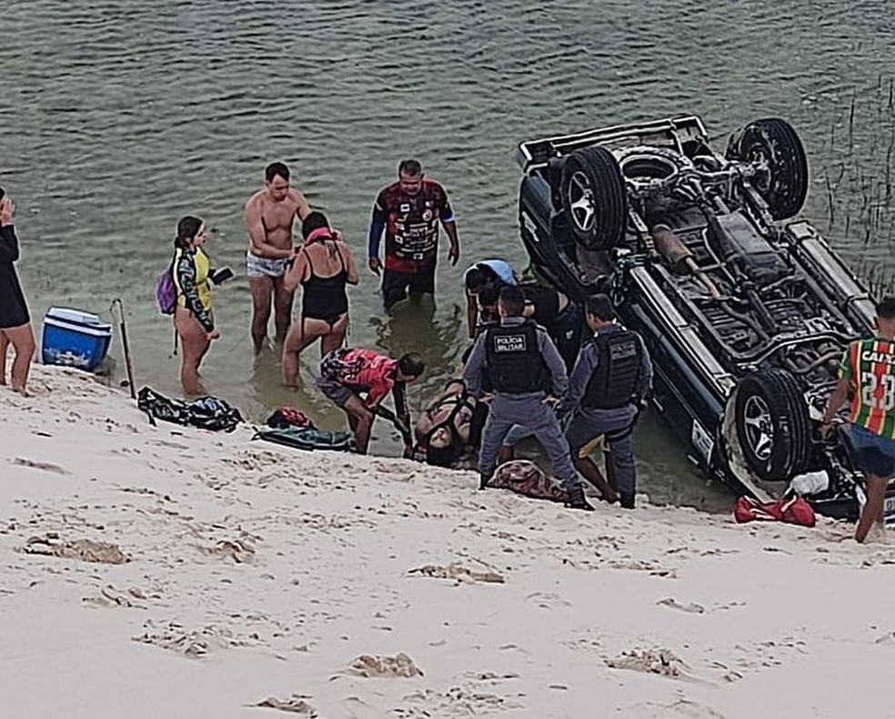 Acidente deixa turistas feridos nos Lençóis Maranhenses — Foto: Divulgação