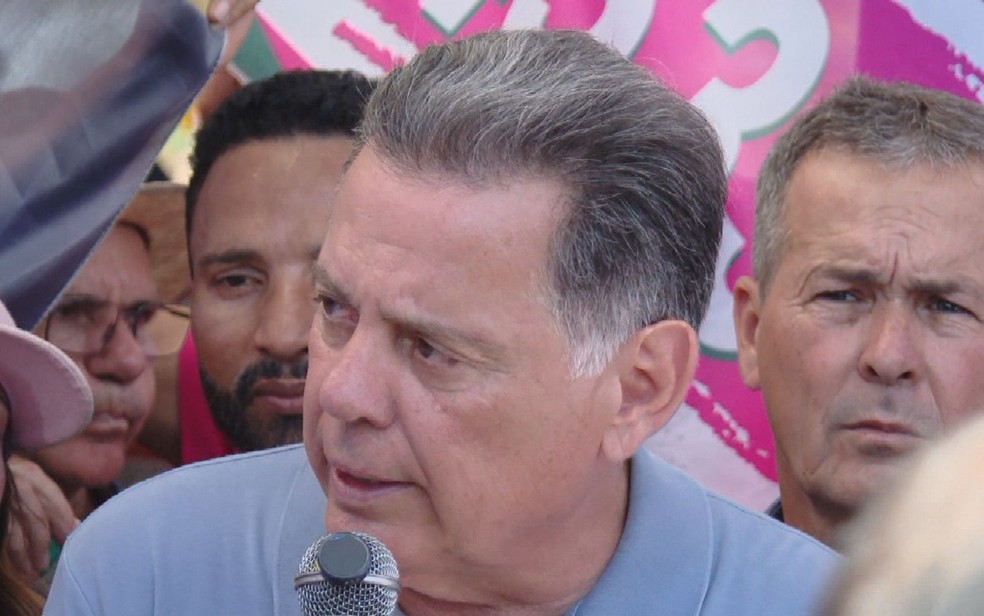 Eleições 2026: Marconi Perillo fala sobre criação de polo de inteligência artificial em visita a Aparecida de Goiânia — Foto: Reprodução/TV Anhanguera