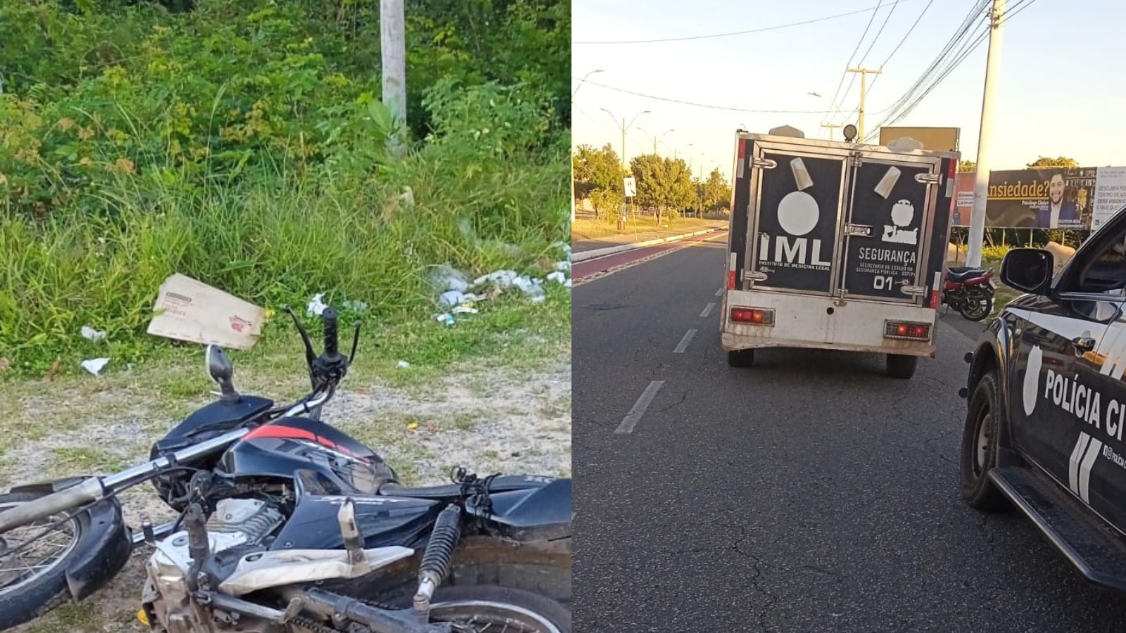 Motociclista de 33 anos morre ao bater em poste em avenida no litoral do Piauí