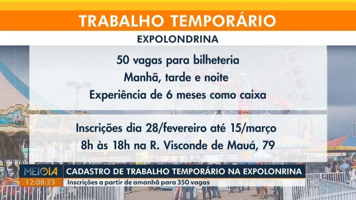 Interessados Em Trabalho Temporário Na Expolondrina Podem Se Cadastrar A Partir Desta Terça 28 2463