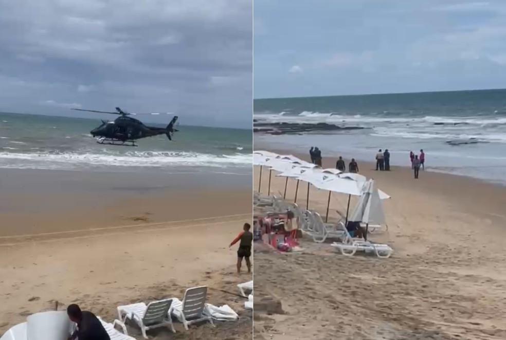 Resgate aconteceu na &aacute;rea hoteleira da Praia de Ponta Negra em Natal, segundo o Corpo de Bombeiros &mdash; Foto: Reprodu&ccedil;&atilde;o