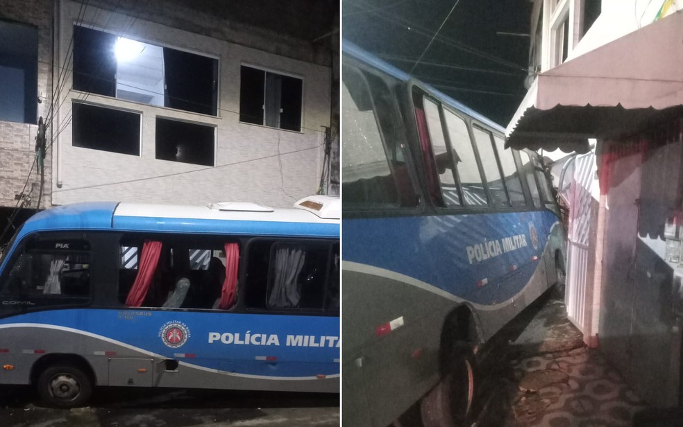 Ônibus Polícia Militar — Foto: Redes sociais