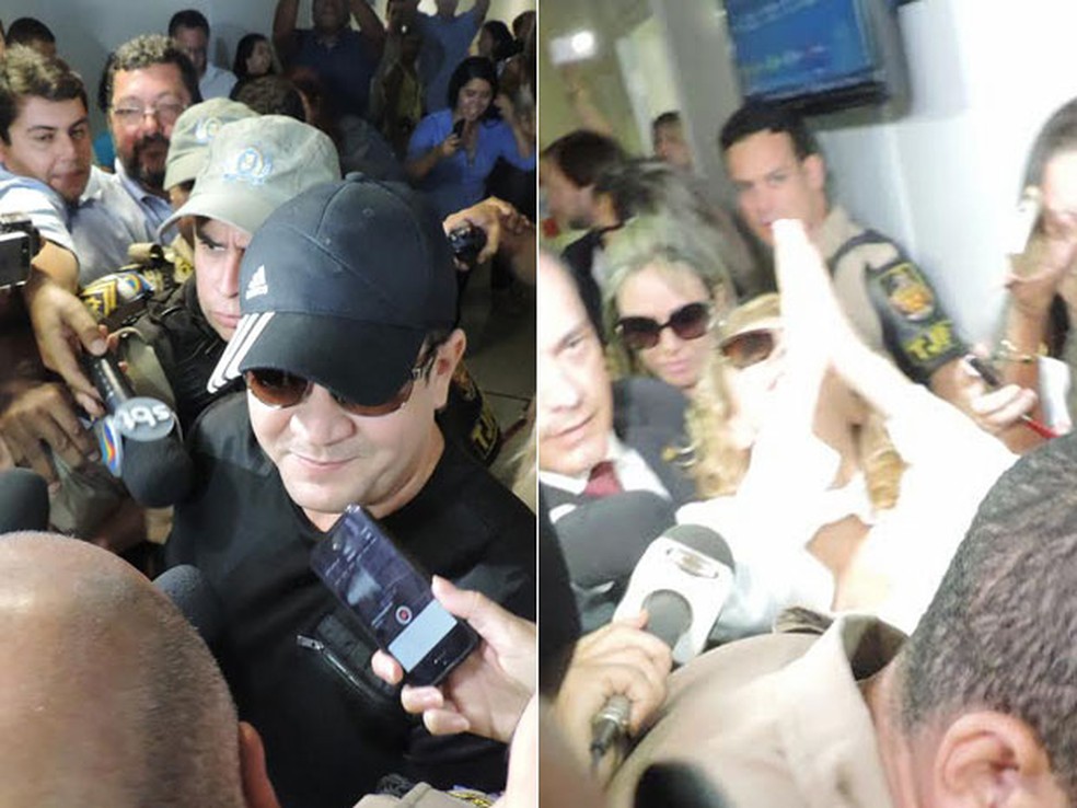 Joelma e Ximbinha assinaram os papéis do divórcio na 10ª Vara da Família, no Recife (PE). — Foto: Katherine Coutinho/G1