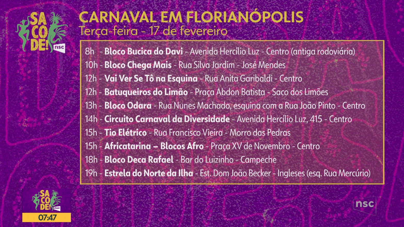 Carnaval 2026: onde curtir blocos, DJs e shows de Ferrugem, Gloria Groove e MC Pedrinho em Florianópolis