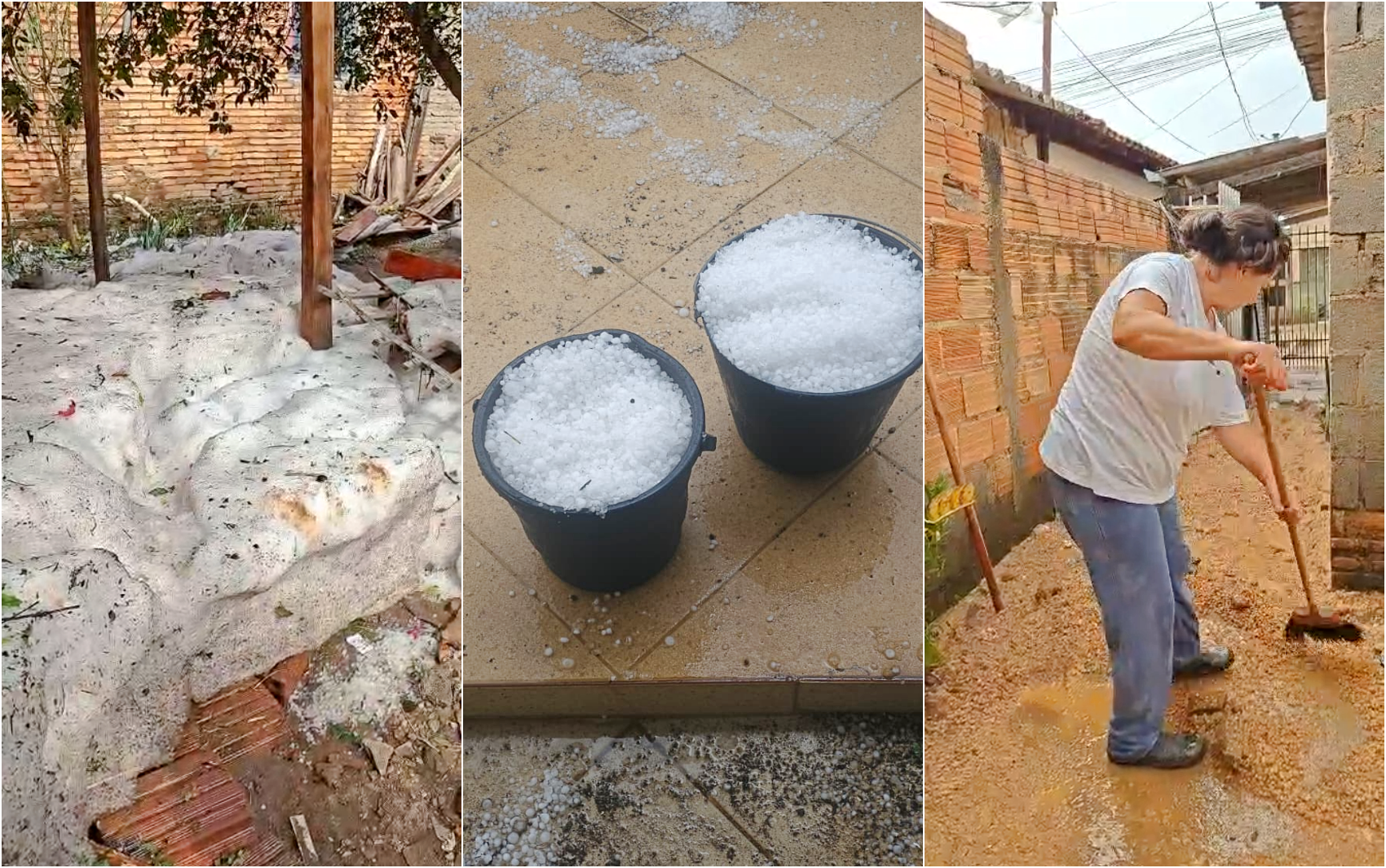 Consequências chuva de granizo no Sul de Minas