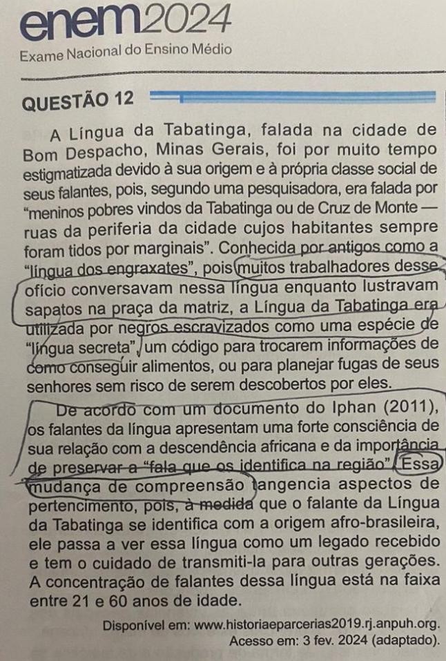 Citada em questão do Enem, conheça a 'Língua da Tabatinga', patrimônio imaterial de cidade no interior de MG 