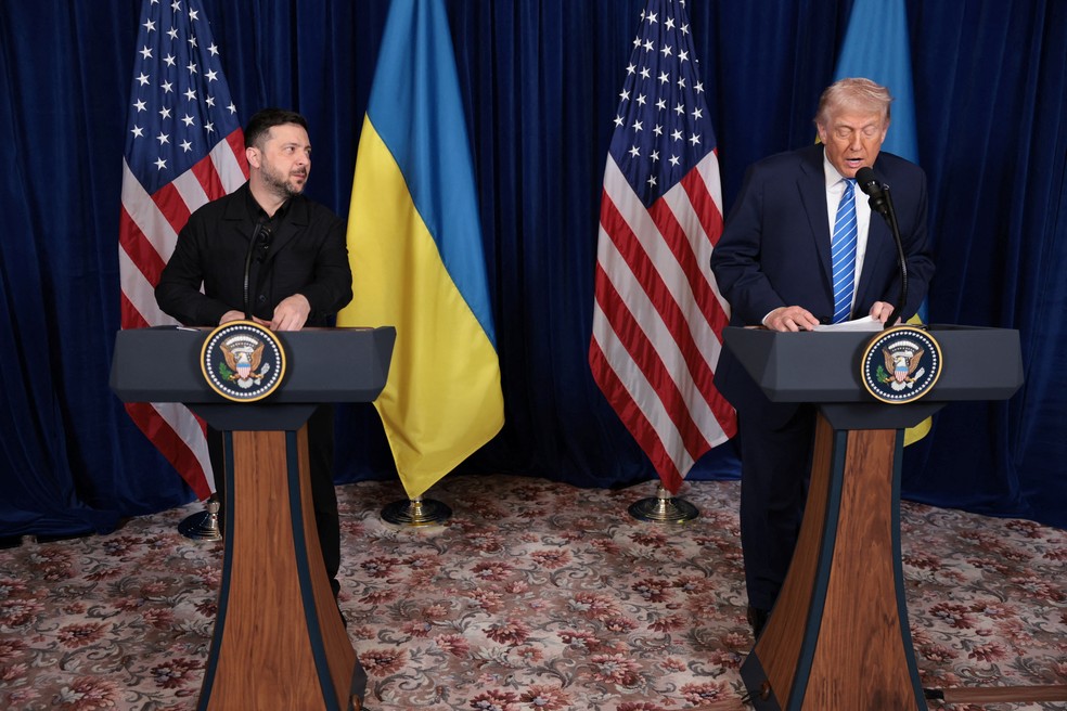 Trump e Zelensky — Foto: Jonathan Ernst/Reuters
