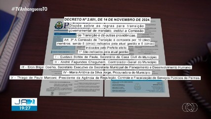Prefeitura publica regras e nomes que vão fazer a transição de governo em Palmas