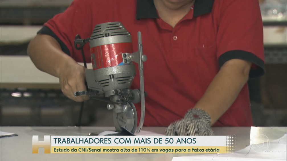 Comércio, serviços e indústria são os setores mais aquecidos para quem está acima dos 50 anos — Foto: TV Globo/Reprodução
