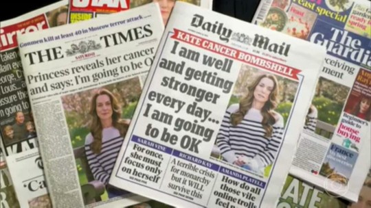 Notícia sobre câncer de Kate Middleton gera onda de solidariedade no Reino Unido - Programa: Jornal Nacional 