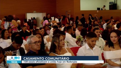 Casamento comunitário em Redenção oficializa a união de 120 casais no município