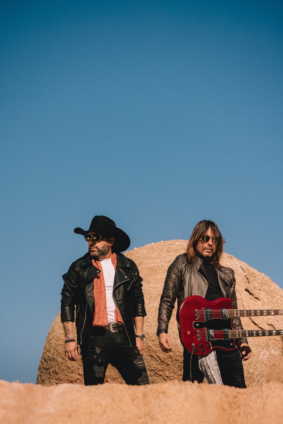 Edson e Hudson gravaram versão de 'Love Hurts', clássico da banda Nazareth — Foto: Fabrizio Toniolo
