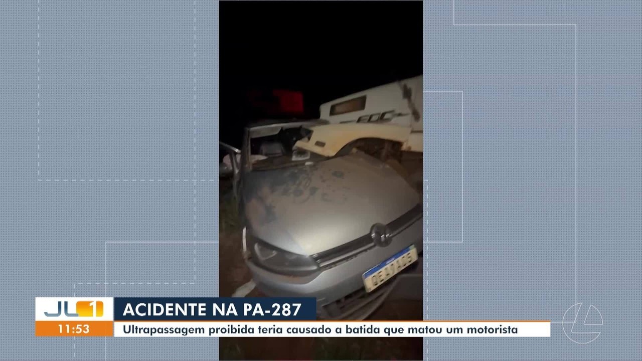 Homem morre na PA-287 entre Redenção e Conceição do Araguaia, no PA, após ultrapassagem proibida