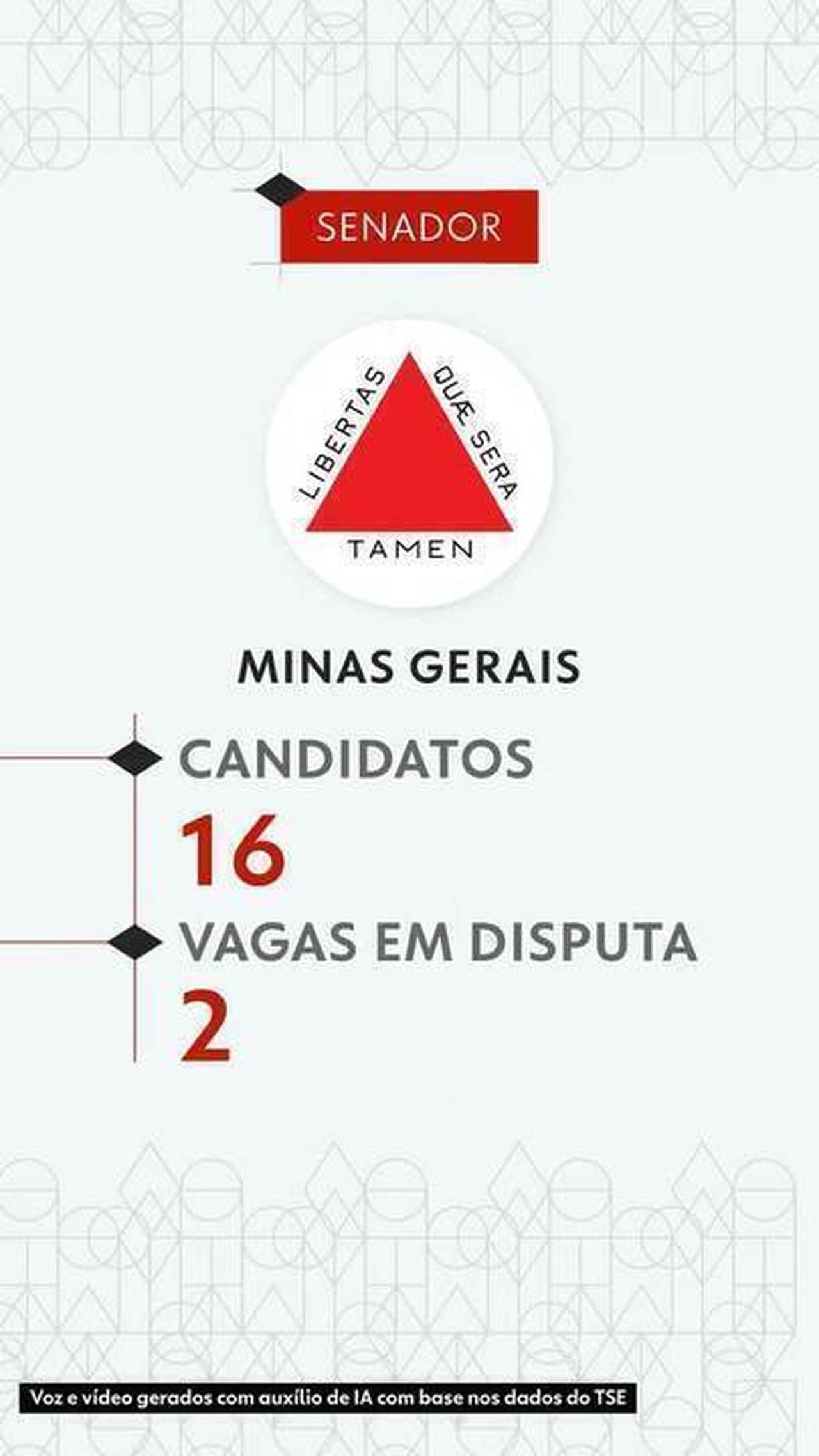 Eleições 2026: veja todos os candidatos ao Senado por Minas Gerais
