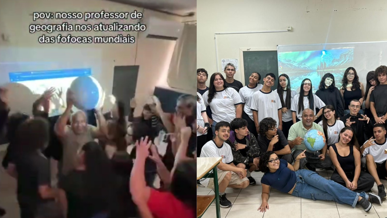 Professor piauiense viraliza com meme de ‘fofocas mundiais’ em turma do ensino médio de SC