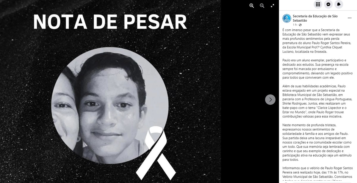 Adolescente De 14 Anos Morre Após Bater Bicicleta Em Poste Em São Sebastião Sp Vale Do 1444