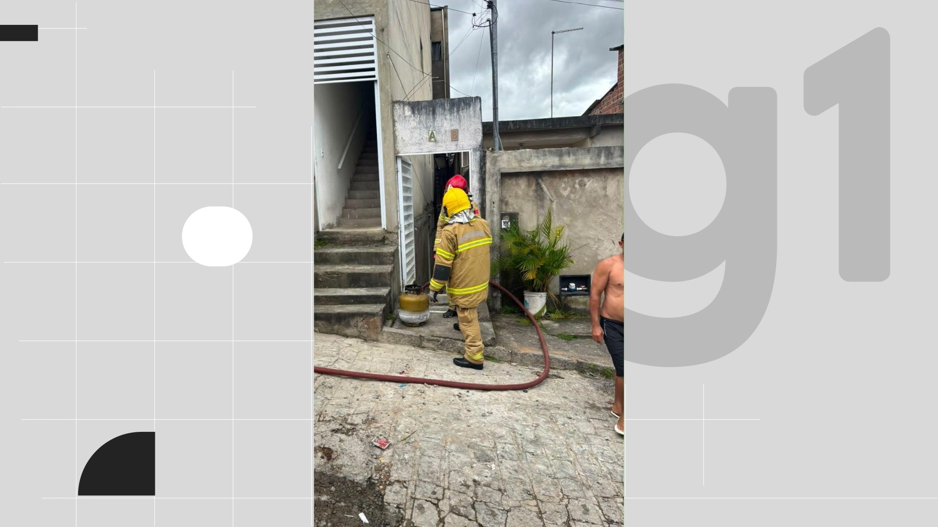 Explosão de botijão de gás durante incêndio deixa homem ferido em Campina Grande