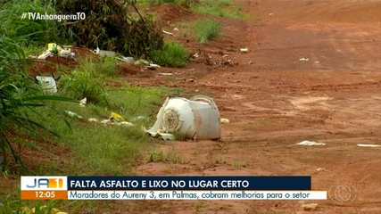 Descarte incorreto de lixo e falta de asfalto preocupam moradores do Aureny III
