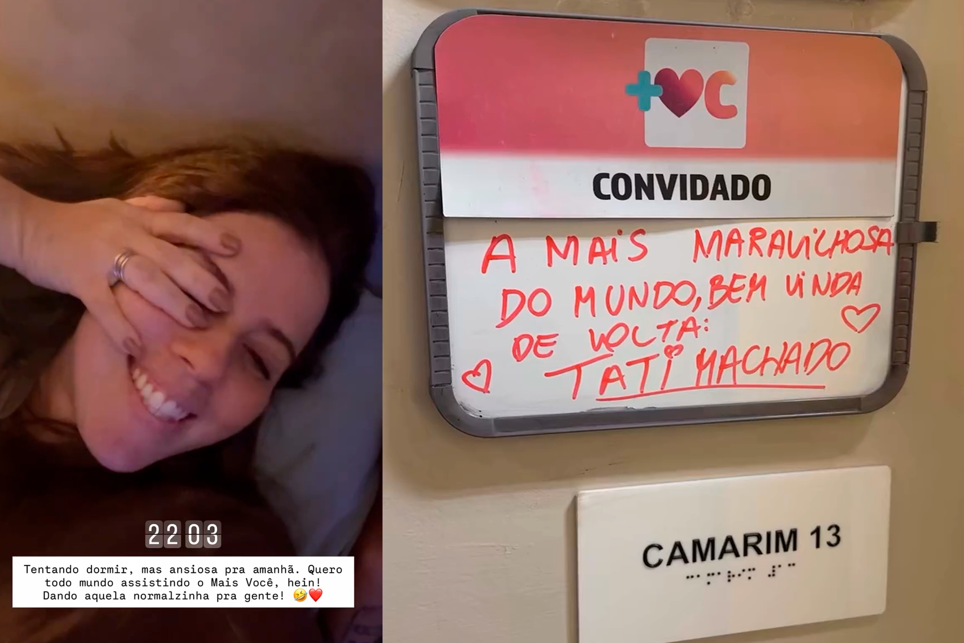 Tati Machado retorna ao trabalho e é recebida com entusiasmo pela equipe