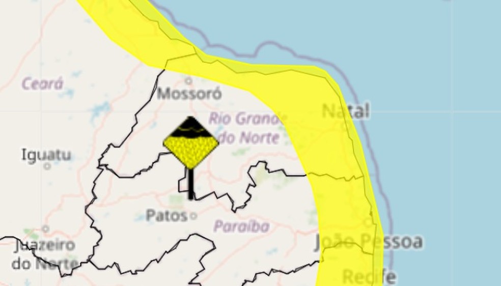 Alerta de chuvas abrange municípios do RN — Foto: Reprodução