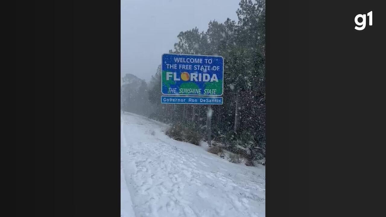 Nevasca histórica e rara atinge Flórida, Texas e Nova Orleans; veja FOTOS e VÍDEO