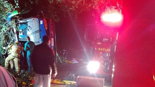 Capotamento de ônibus em rodovia de MG deixa 7 mortos - Foto: (Redes sociais)