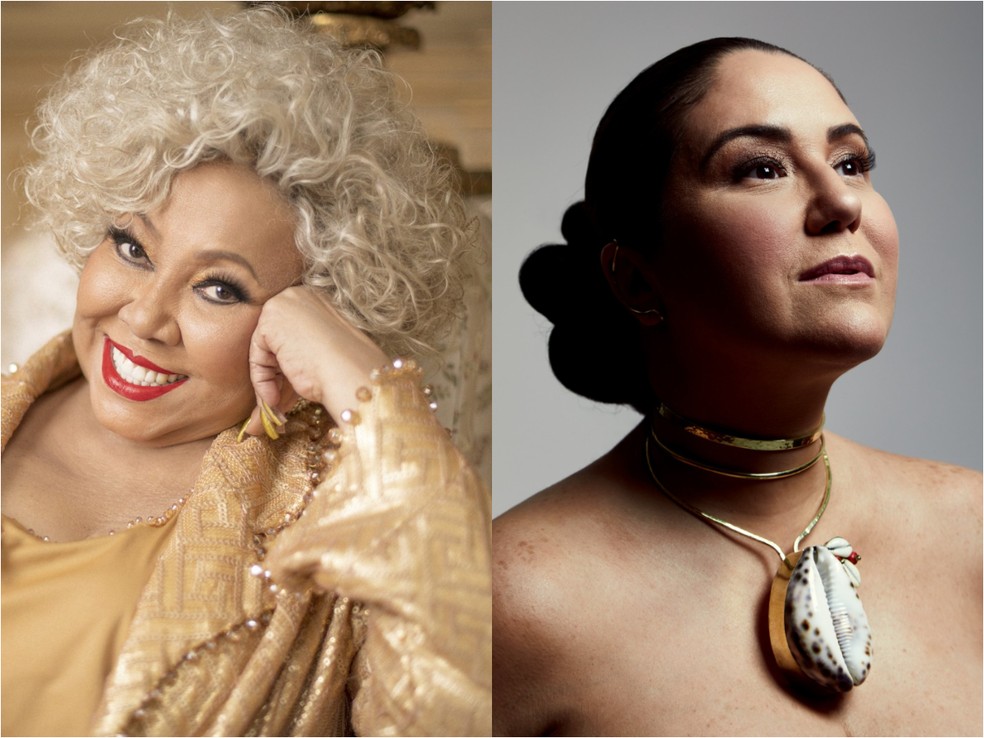 Alcione, à esquerda, e Maria Rita, à direita — Foto: Divulgação