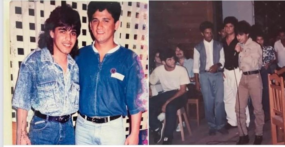 Zezé Di Camargo em Rio Branco no final dos anos 1980; na época ele ainda não era famoso — Foto: Reprodução/Instagram