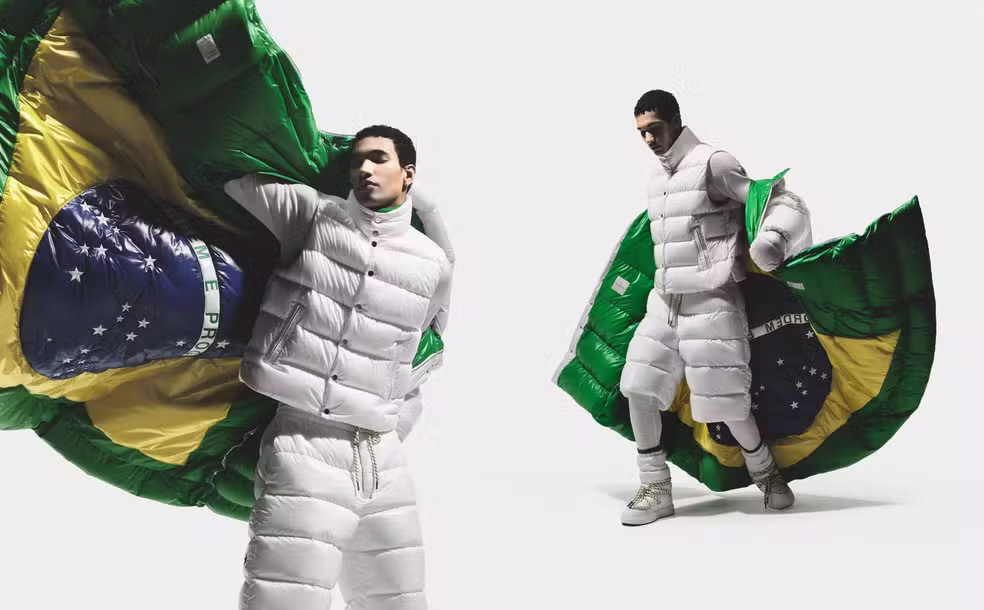 Moncler, marca de luxo italiana, escolheu patrocinar o Brasil nos Jogos Olímpicos de Inverno de 2026 — Foto: Moncler/ Divulgação