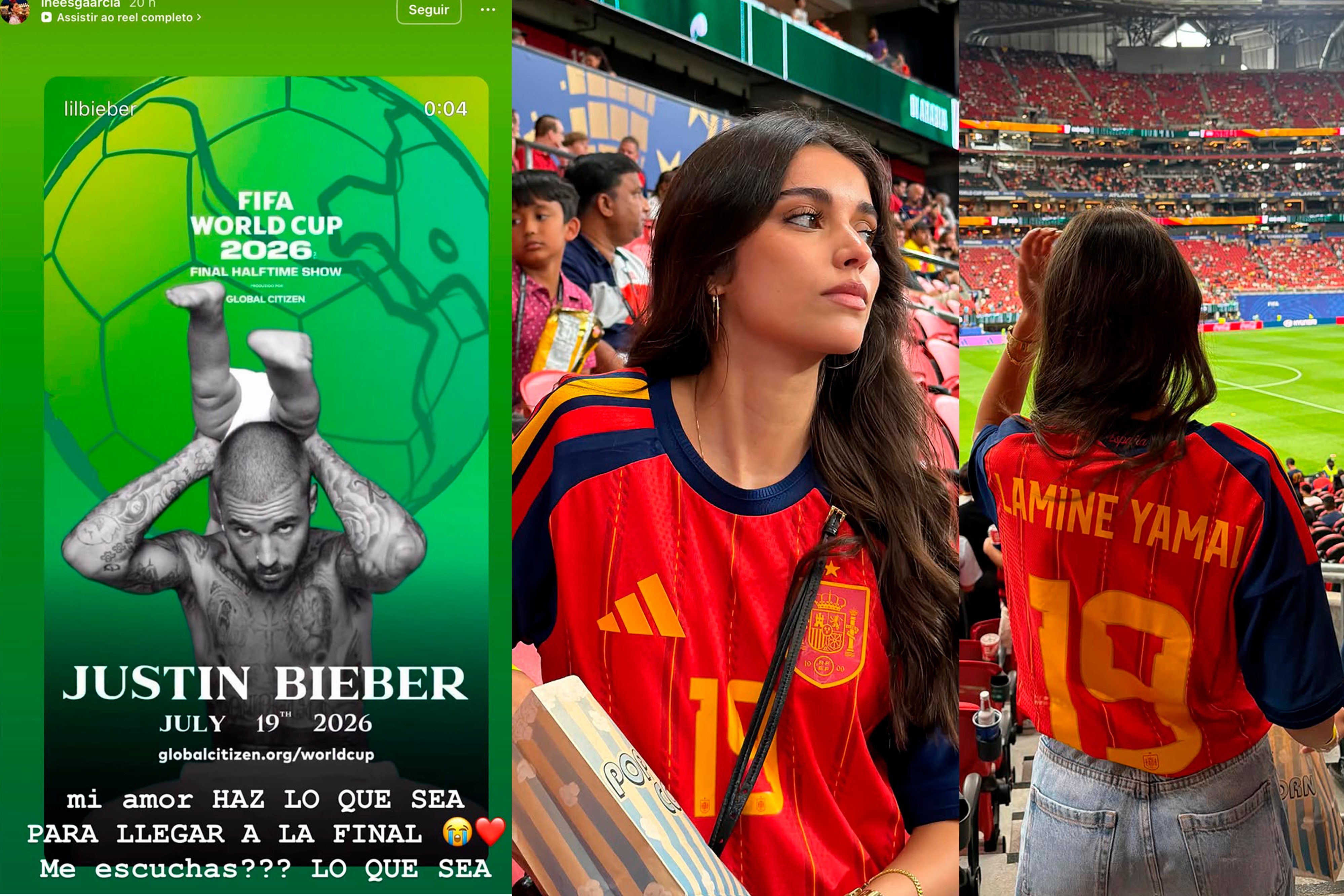 Namorada de Lamine Yamal faz apelo após Justin Bieber ser anunciado na final da Copa: 'Faça o que for para chegar' 