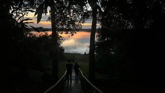 Alvorecer no Lago do Cuniã — Foto: Emily Costa/g1 RO