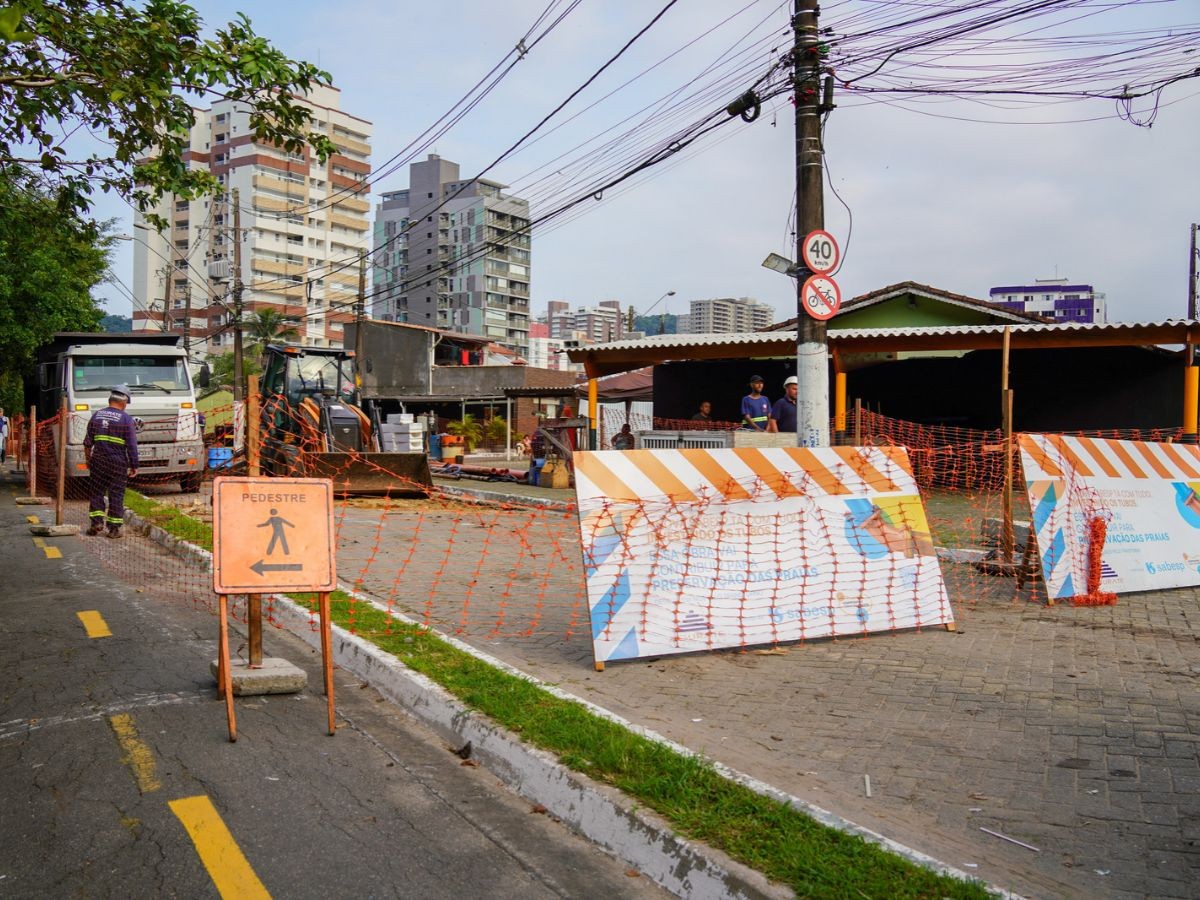 Obras da Sabesp causam interdições em sete cidades da Baixada Santista; confira os trechos