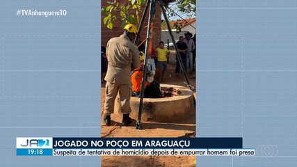 Mulher é presa por empurrar homem em cisterna em Araguaçu