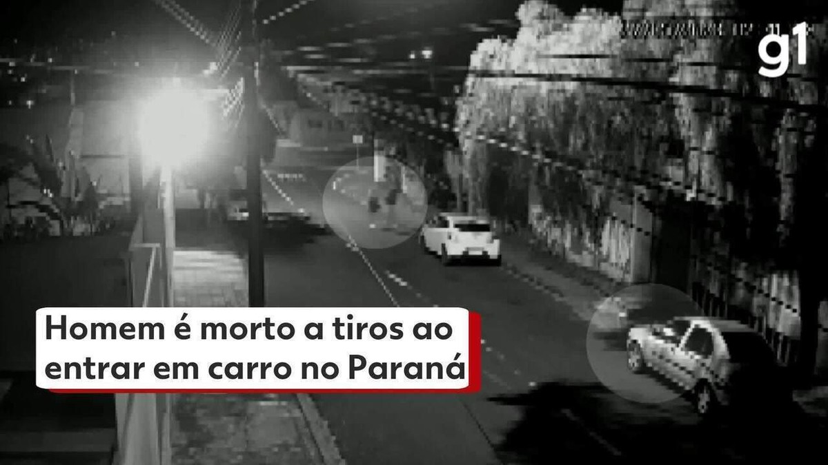 Câmera registra momento em que suspeito mata homem a tiros em Londrina e foge