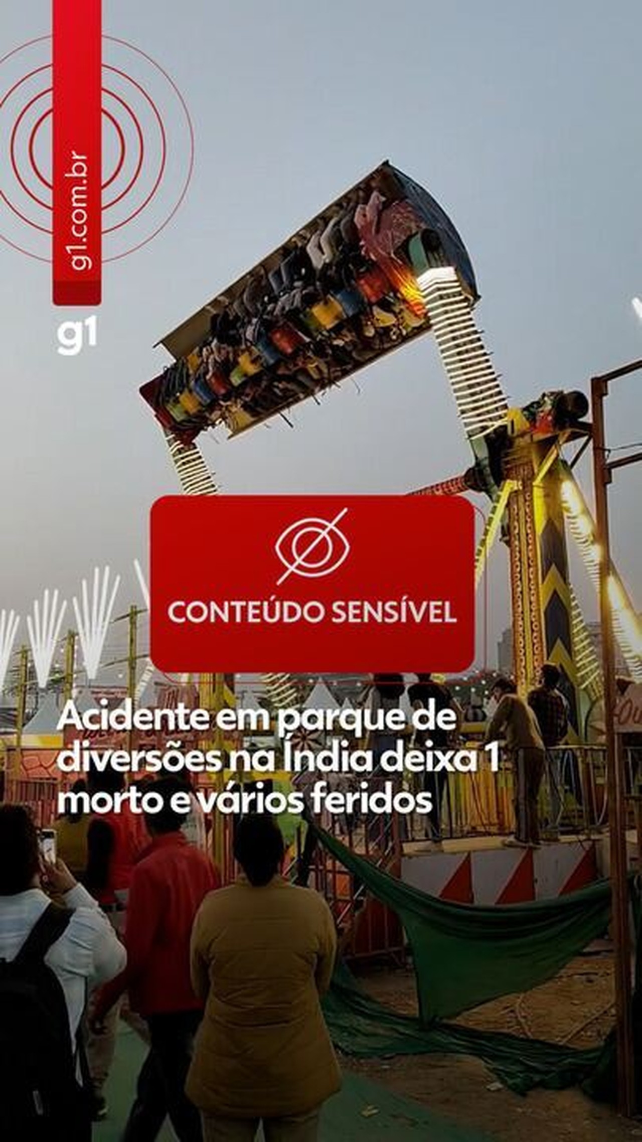 VÍDEO: Brinquedo quebra em parque de diversões na Índia e deixa 1 morto e vários feridos