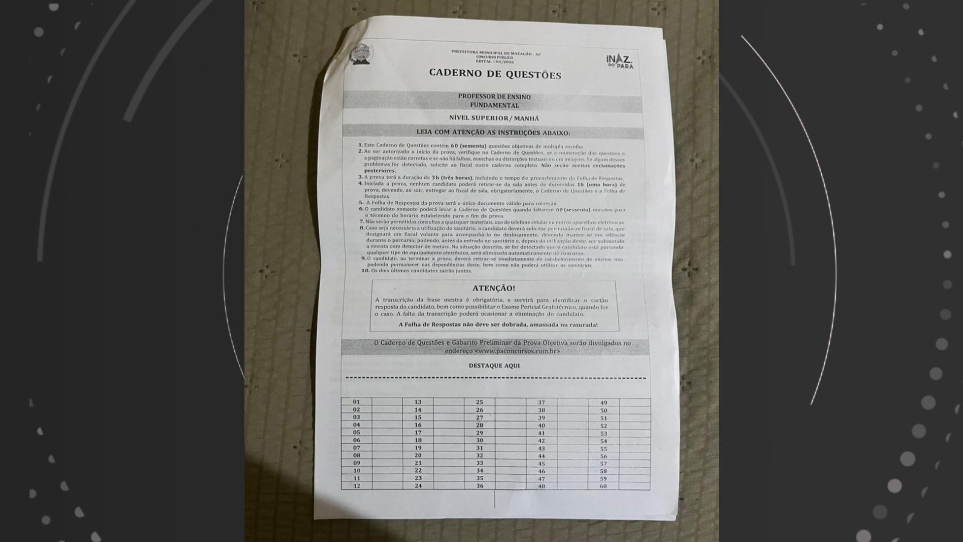 Candidatos denunciam falhas em concurso público de Mazagão: 'não teve transparência'