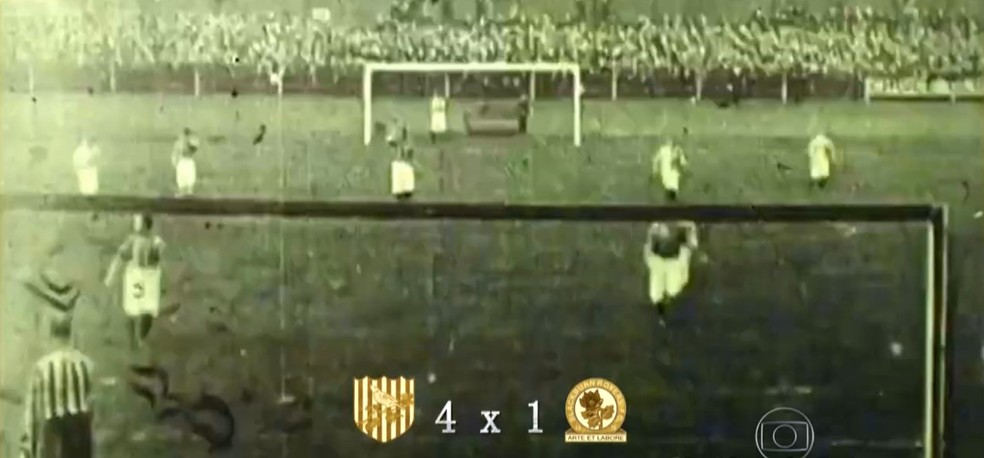 Primeiro registro de uma partida de futebol na Inglaterra em 1800 — Foto: Reprodução/TV Globo