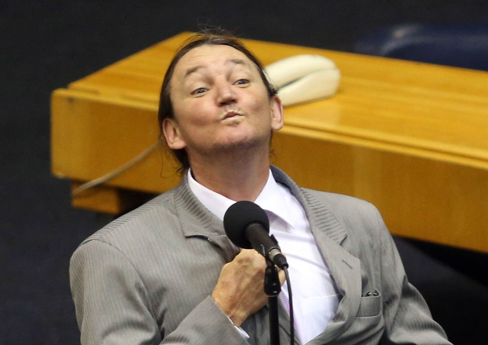 O vereador Marco Antonio Ricciardelli (PTB), mais conhecido como Marquito, durante sessão na Câmara Municipal de São Paulo em outubro de 2013 — Foto: J. F. Diorio/Estadão Conteúdo/Arquivo
