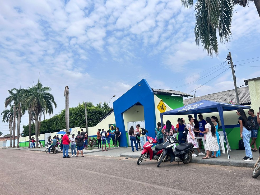 Escola Ricardo Cantanhede em Ariquemes tem maior quantidade de inscritos na cidade — Foto: Jemima Queren/Rede Amazônica