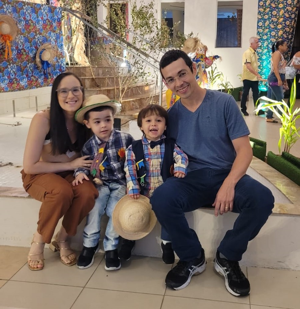 Família do pequeno paraibano Thiago tem como regra ouvir forró dentro de casa. — Foto: Arquivo pessoal/Thaciana Almeida