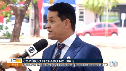 Fecomércio mantém folga no feriado da Criação do Tocantins no dia 5 de outubro