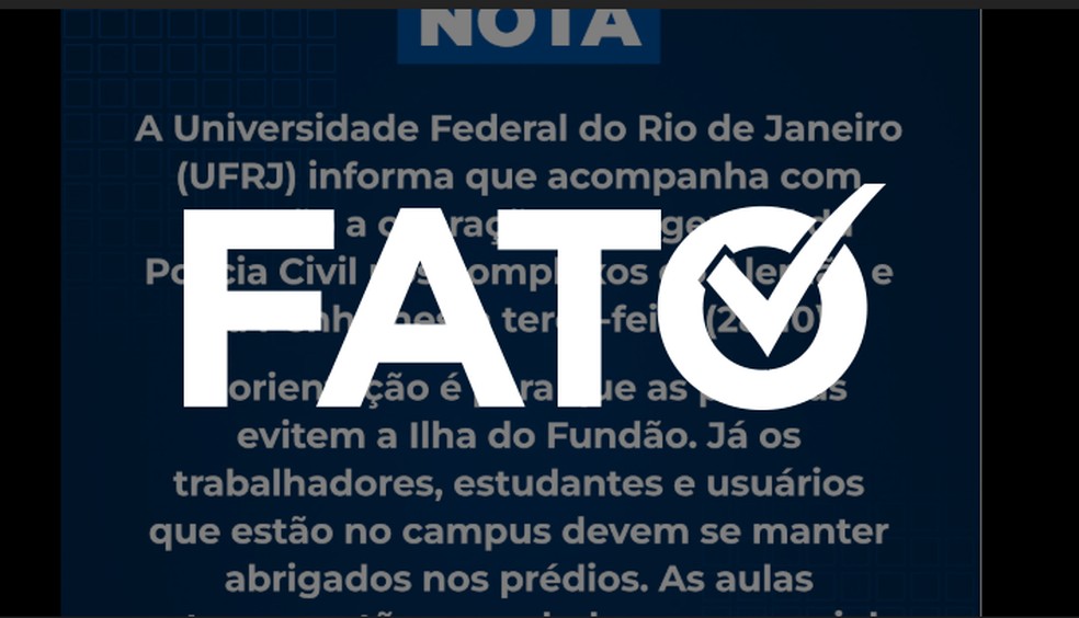 UFRJ publica nota — Foto: g1
