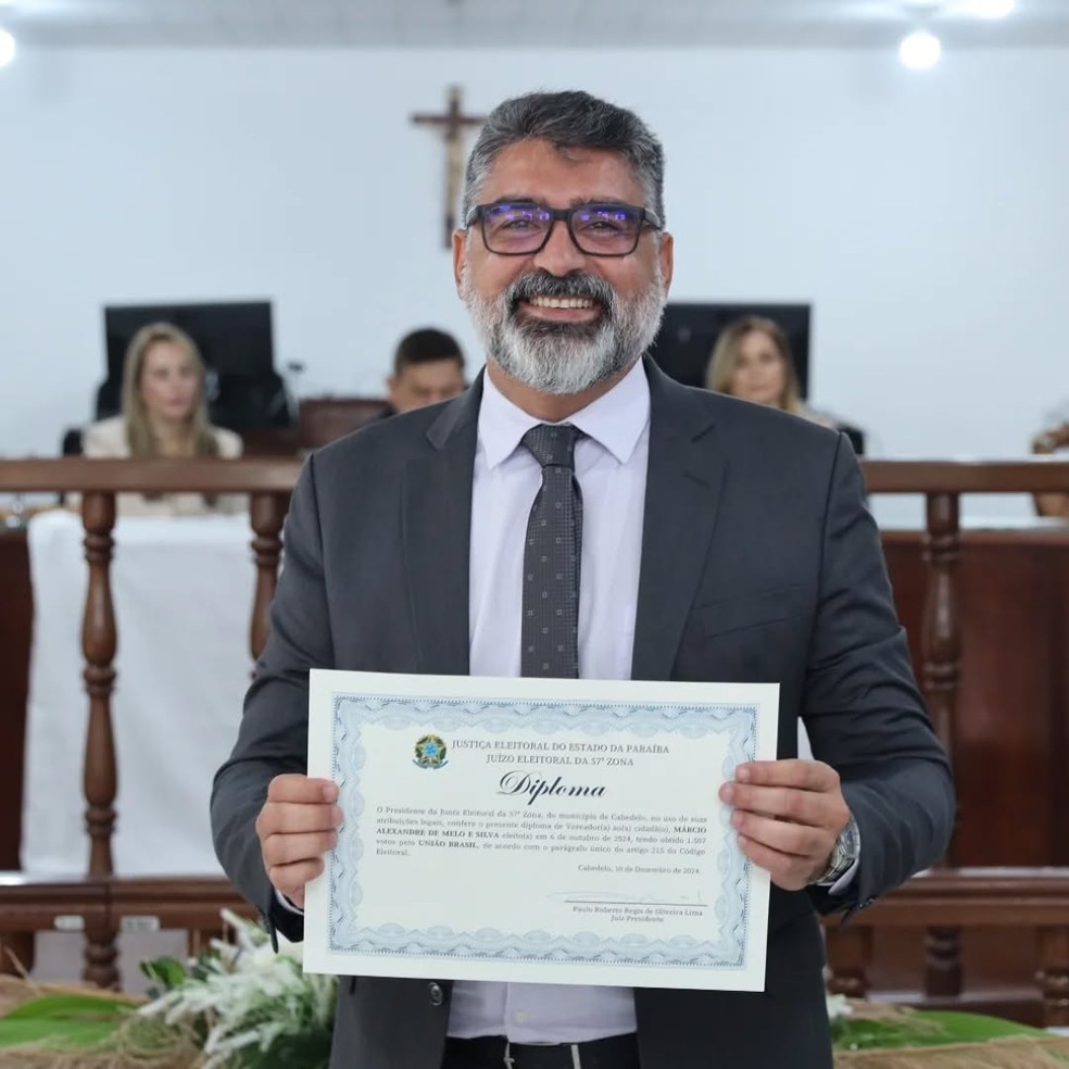 Vereador Márcio Silva (União Brasil) de Cabedelo — Foto: Reprodução/Redes sociais