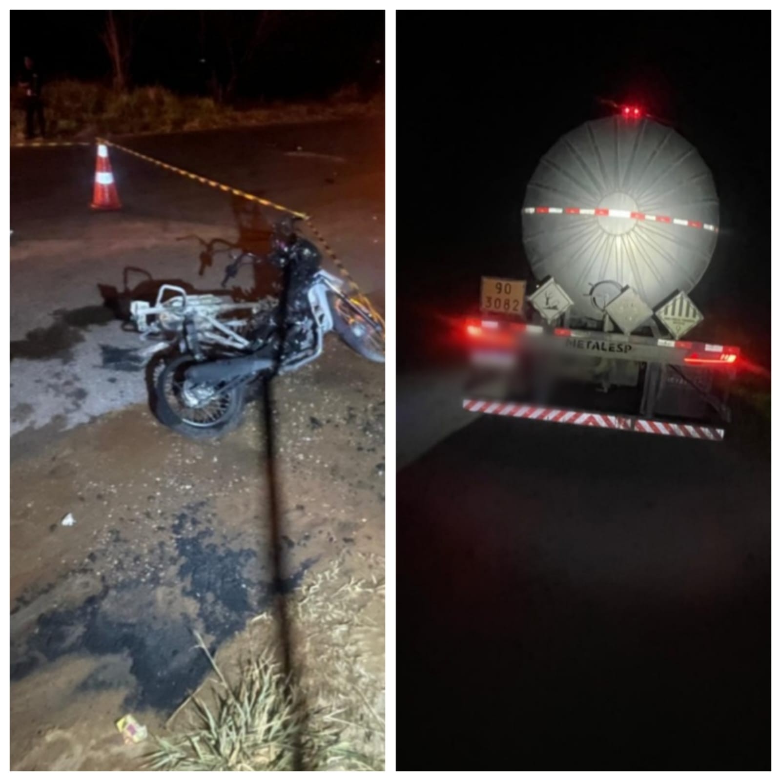 Motociclista morre após bater na lateral de caminhão na AMG-3415, em Salinas