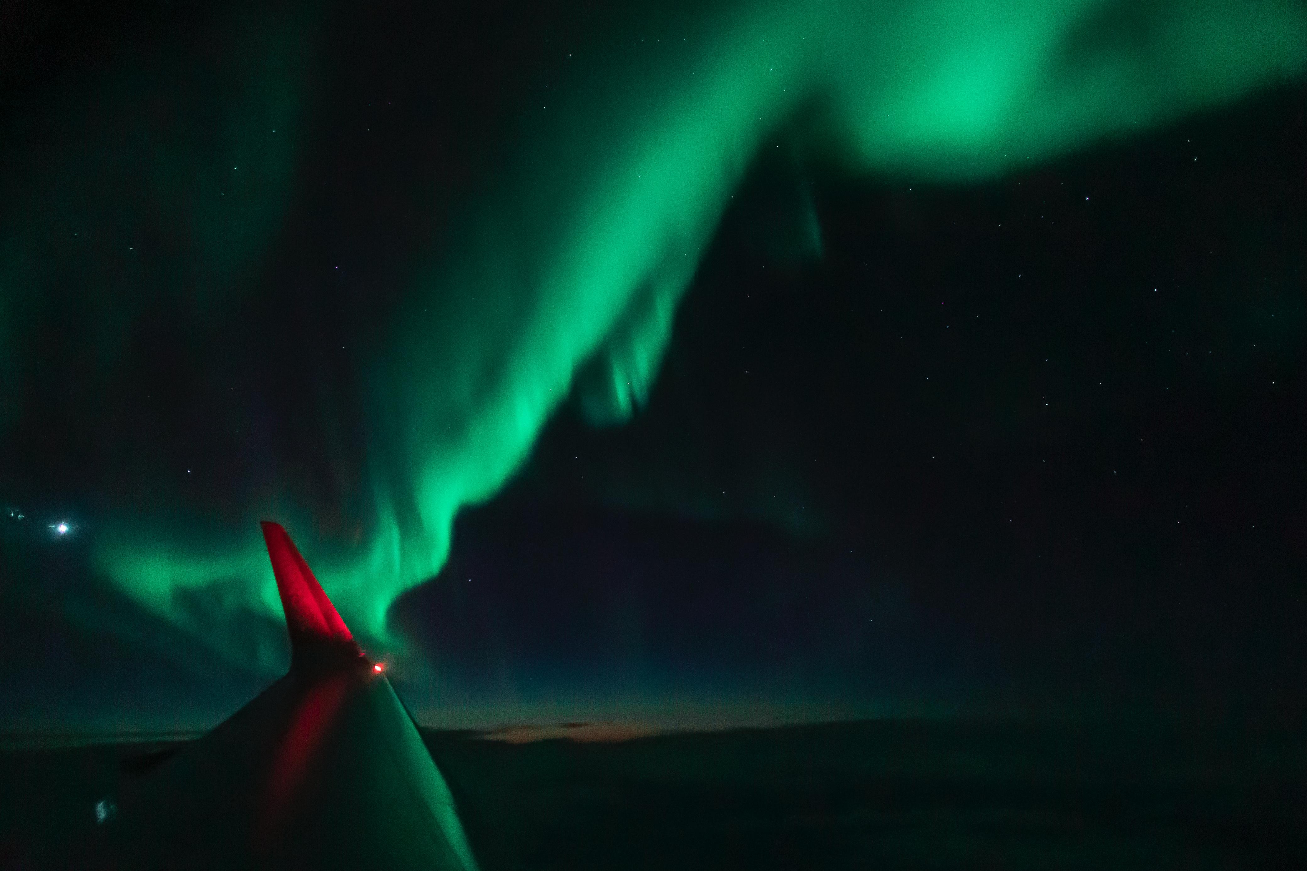 Fotógrafa mineira 'caçadora' de aurora boreal registra fenômeno raro durante voo na Noruega; VÍDEO