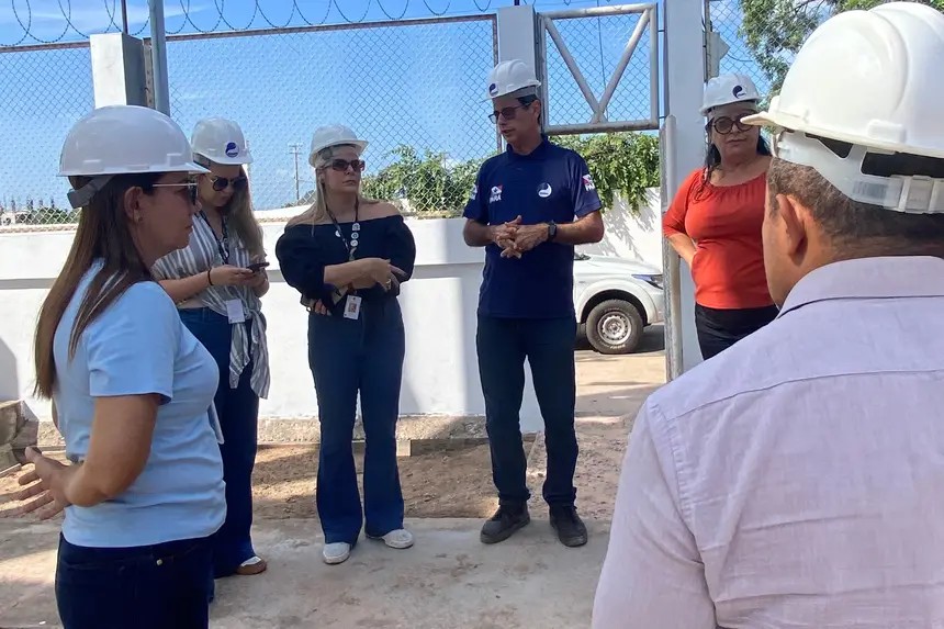 Obra de abastecimento de água em Alter do Chão recebe vistoria