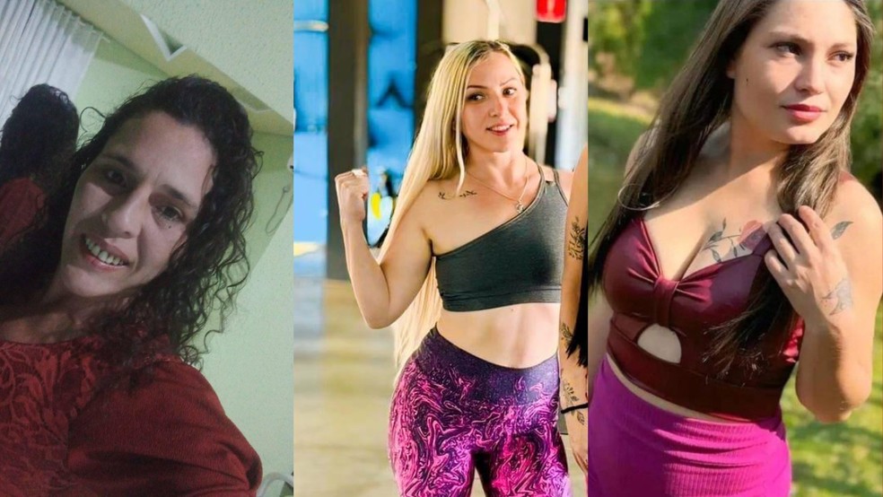 Michelle Ancelmo, Adriana Wilczeski e Cristiane Niebekailo morreram no acidente — Foto: Reprodução/Redes Sociais